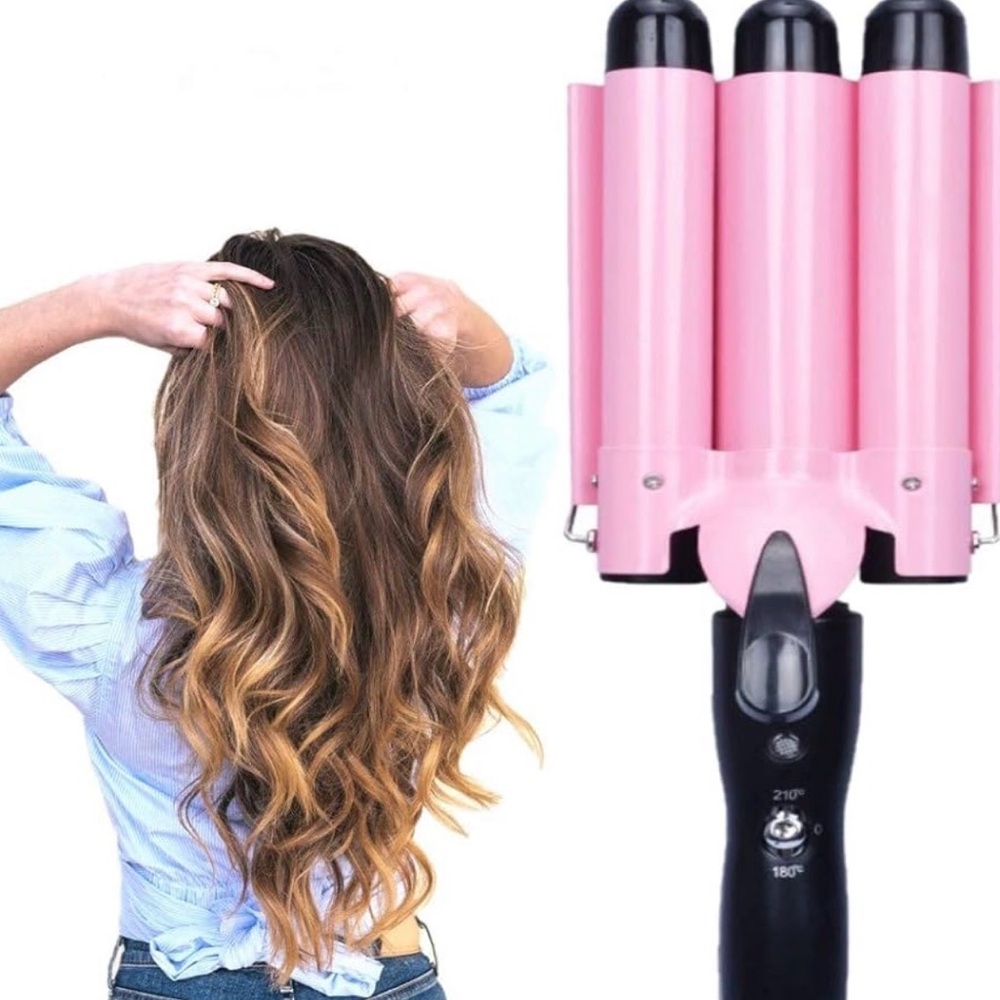 New 3 Barrel Curling Iron Hair Crimper (1.25”)